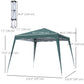 8' x 8' Pop Up Canopy, Outdoor Foldable Tent, Portable Canopy Tent with Carrying Bag for Camping, Party, Picnic, Green