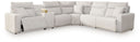 6 Pc. Power Reclining Sectional With 2 Armless Chairs And Console