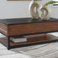 Kallari - Lift Top Cocktail Table - Warm Brown / Black