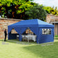 10' x 20' Pop Up Canopy Tent Outdoor Portable Easy Up Party Tent Garden Shade Shelter with Walls Carrying Bag, Blue