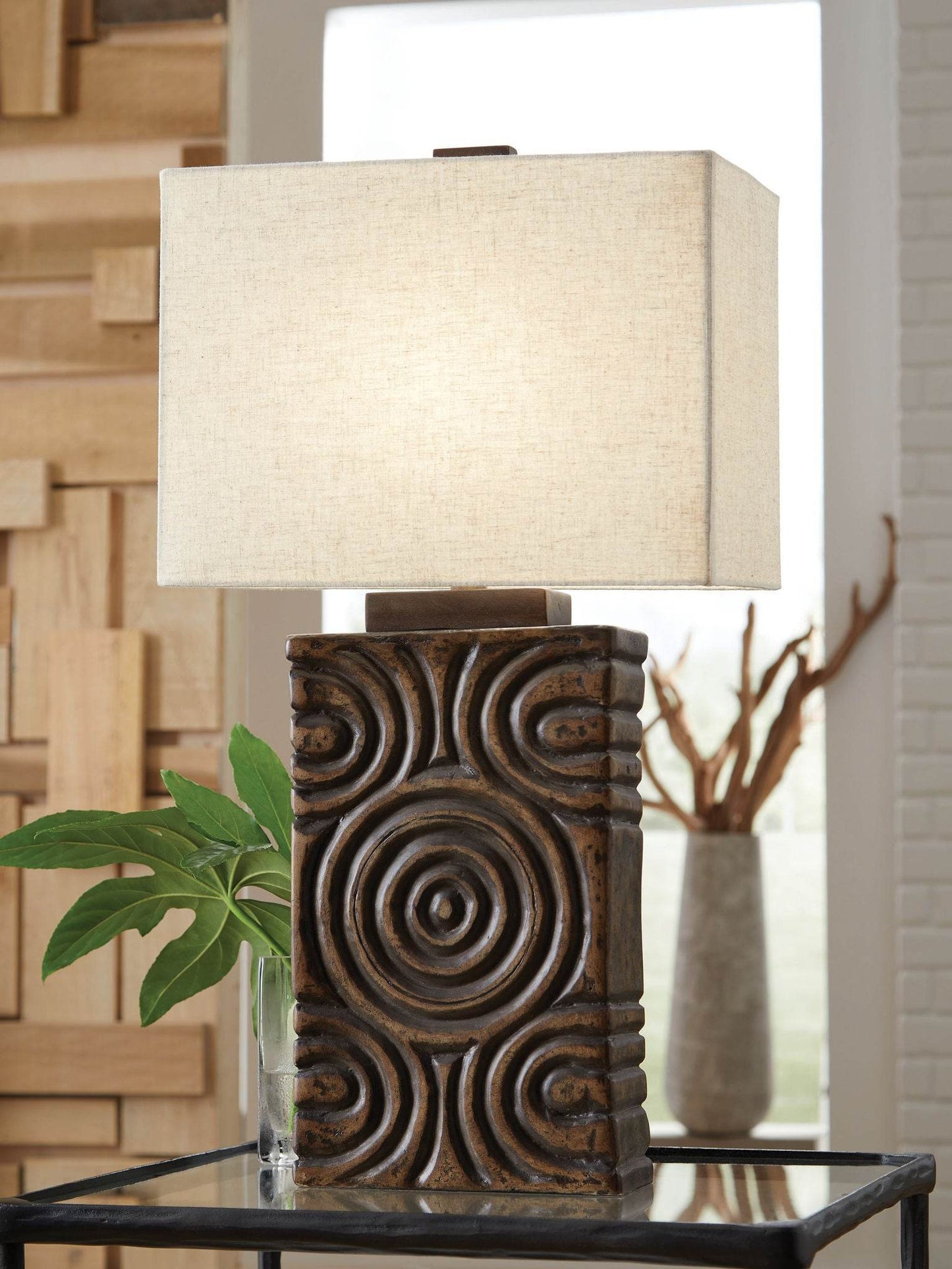 Heathbury - Antique Brown - Paper Table Lamp - Forward Furniture