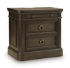 Wickenger - Two Drawer Night Stand - Dark Brown