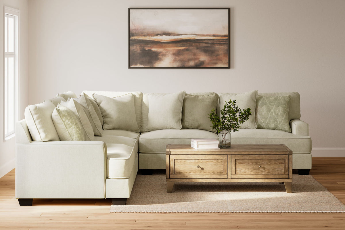 Rawcliffe - Left Arm Facing Sofa 3 Pc Sectional - Parchment