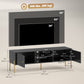 65" TV Stand with 2 Cabinets and Shelves - Black