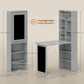 Fold-Out Wall-Mount Desk with Blackboard - Charcoal Grey