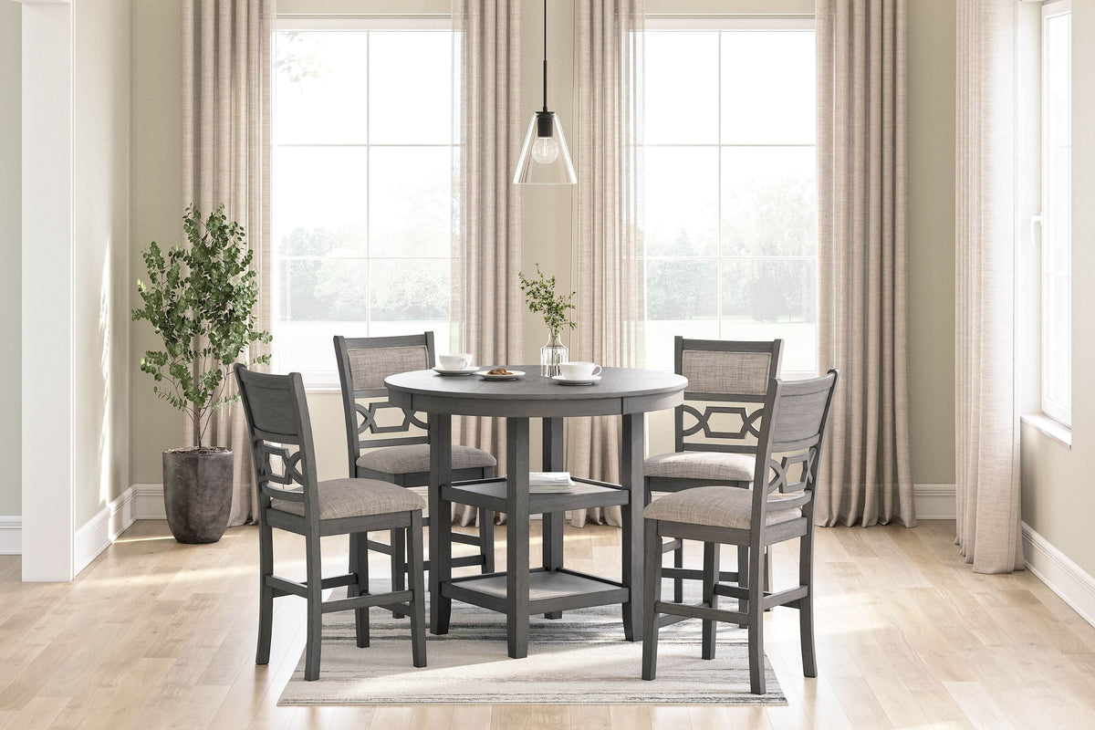 Wrenning - Gray - Drm Counter Table Set (Set of 5) - Forward Furniture