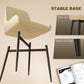 Upholstered Kitchen Chairs, Modern Dining Chairs Set of 4 with Diamond Tufting and Steel Legs for Dining Room, Khaki