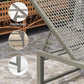 Wicker Outdoor Lounge Chair, Rattan Reclining Patio Lounger Tanning Chair with Adjustable Back, Light Grey