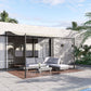 Portable Gazebo 10x10 Steel Patio Outdoor Sun Shelter for Porch, Patio & Yard, Weather-resistan, Cream White