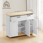 40" Sideboard Buffet Cabinet with 3 Doors - White