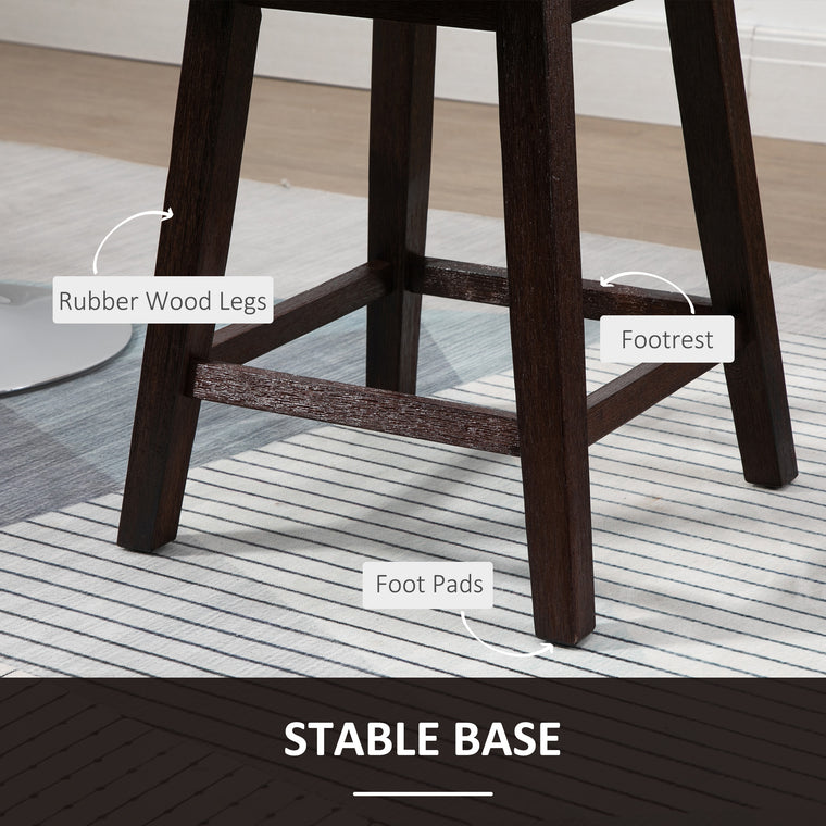 Swivel Counter Height Bar Stools Set of 2 - Dark Grey