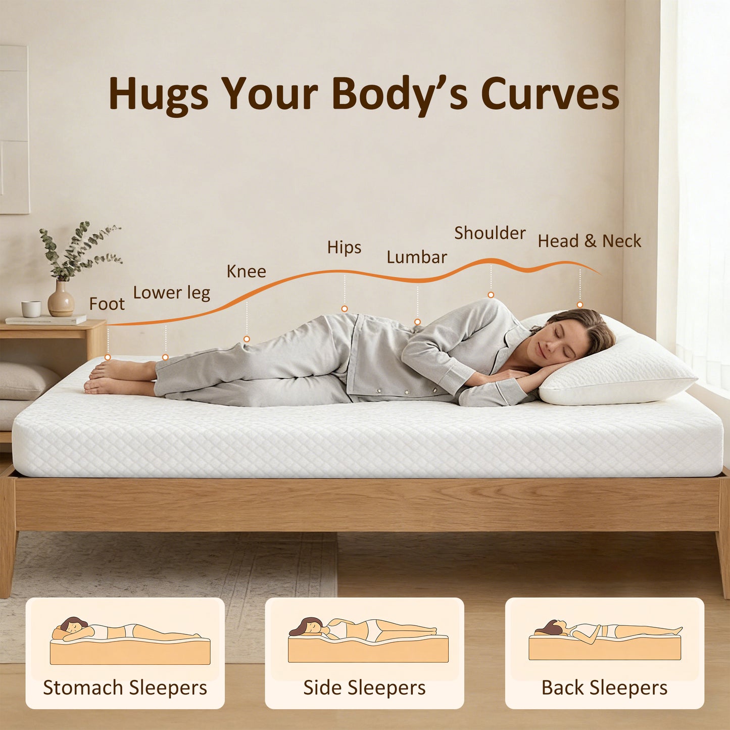 Twin 6 Inch Memory Foam Mattress in a Box, Pressure Relief & Lumbar Support, CertiPUR-US Certified, Medium Firm
