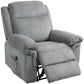 Manual Massage Recliner with Side Pockets - Grey