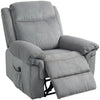 Manual Massage Recliner with Side Pockets - Grey