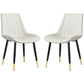 PU Leather Dining Chairs Set of 2 - Cream