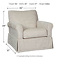 Searcy - Swivel Glider Accent Chair - Quartz