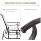 Outdoor Glider Chair, Patio Glider with Steel Frame and Mesh Fabric, Outdoor Chair for Backyard, Garden, Porch, Beige