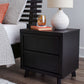 Danziar - Black - Two Drawer Night Stand