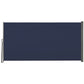 118" x 63" Outdoor Folding Privacy Screen Retractable Side Awning Patio with Resistance to UV Rays and Wind Dark Blue