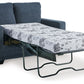 Rannis - Navy - Twin Sofa Sleeper - Fabric