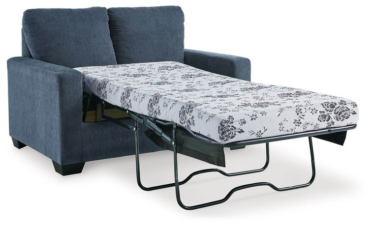 Rannis - Navy - Twin Sofa Sleeper - Fabric - Forward Furniture