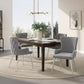Set of 4 Velvet Dining Chairs with 4 Metal Support Legs, Upholstered Leisure Accent Chair for Modern Condos, 21.5'' L x 20.5'' W x 33.5'' H, Gray