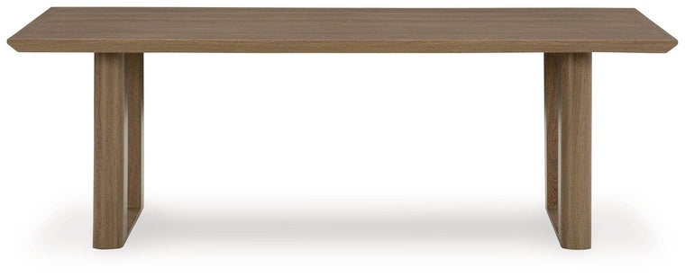 Serene Bay - Dark Brown - Rectangular Dining Table With Umbrella Option - Forward Furniture