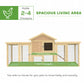 Wooden Chicken Coop, Outdoor Backyard Garden Large Rabbit Hutch with Nesting Box, Run, Ramp, Drawer