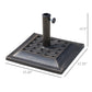 20 lbs Square Resin Patio Umbrella Stand Base Coated Pole Market Umbrella Parasol Holder Bronze
