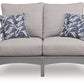 Cove Beach - Loveseat With Cushion - Gray