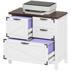 4-Drawer Lateral Filing Cabinet - White