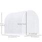 8.2x6.6x6.6ft Walk-in Tunnel Greenhouse Portable Garden Plant Growing Warm House with Door and Ventilation Window, White