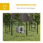 Wooden Rabbit Hutch, Bunny Cage with Waterproof & Openable Asphalt Roof, Outdoor Cat House Guinea Pig Cage Duck Shelter, Indoor Outdoor Use, 20" x 16.5" x 17", Grey