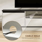 TV Stand for 55-60 Inch TV, Entertainment Center w/ Cabinets, Shelf, Drawer and Cable Management for Living Room, White