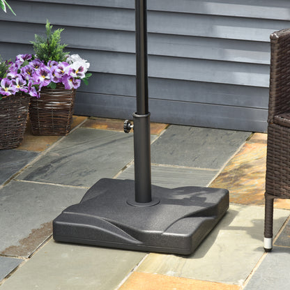 44 lb Black Square Cement Umbrella Base for 1.3-2" Poles