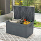 70-Gallon Resin Deck Box with Handles - Dark Grey