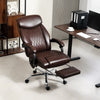 6 Point Massage Office Chair with Remote, Ergonomic Reclining Computer Desk Chair with Footrest, Side Pocket, Dark Brown