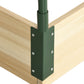 12 Pockets Raised Garden Bed with Greenhouse and Roll Up Windows for Vegetables, Flowers, 4' x 3' x 2', Natural Wood
