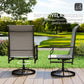 Patio Swivel Chair Set of 2, Swivel Rocker Outdoor Chairs with High Back, for Lawn Garden Backyard Deck, Light Grey