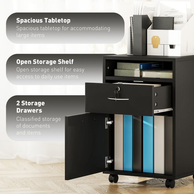 24" Filing Cabinet with Lock & Wheels