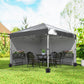 10' x 10' Pop Up Canopy with Sidewalls, Roller Bag, Height Adjustable Instant Tent for Outdoor, Garden, Patio, Grey
