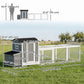 118"L Chicken Coop, Large Wooden Hen House with Run, Pull-Out Tray, Waterproof Roof, Nesting Box, Swing, Roosting Bars