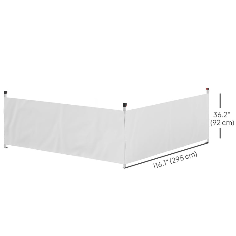 White Half Sidewalls Set for 10' x 10' & 10' x 20' Canopies