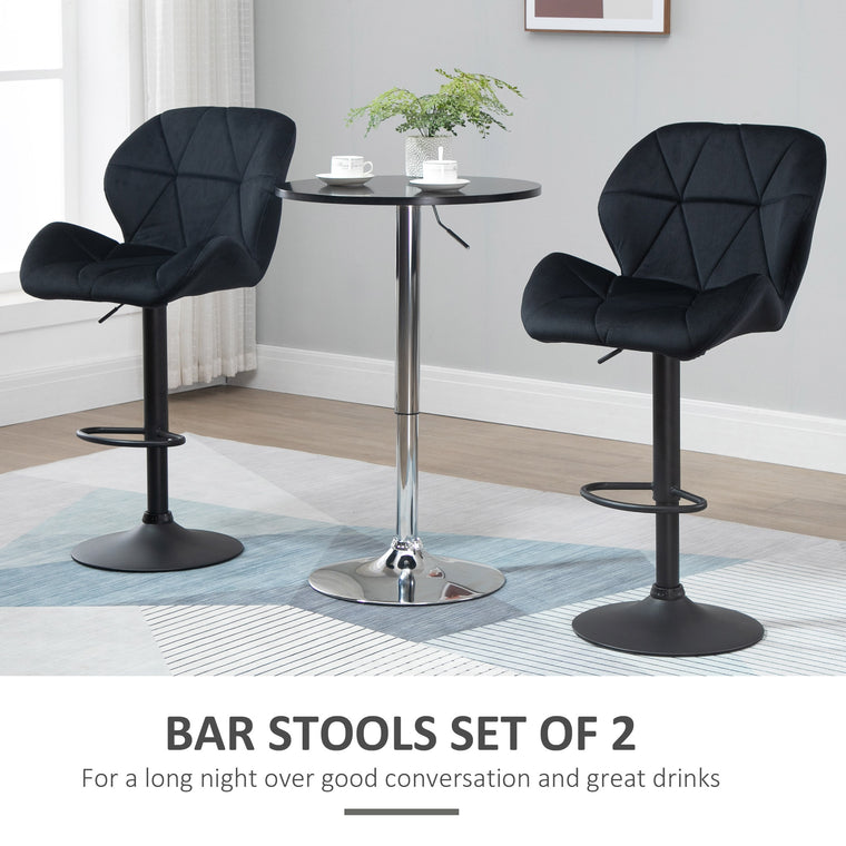 Swivel Adjustable Counter Height Bar Stools, Set of 2