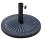 31 lbs Resin Round Market Umbrella Base Holder 19" Decorative Parasol Stand for Patio, Outdoor, Backyard, Bronze