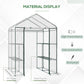 56" x 56" x 77" Walk-in Greenhouse, Portable Garden Flower Seed Warm House with 8 Shelves, Outdoor Plant Growth Hot House, PVC Cover, Transparent