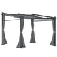 Metal Pergola with Sliding Roof Canopy, Retractable Pergola Canopy
