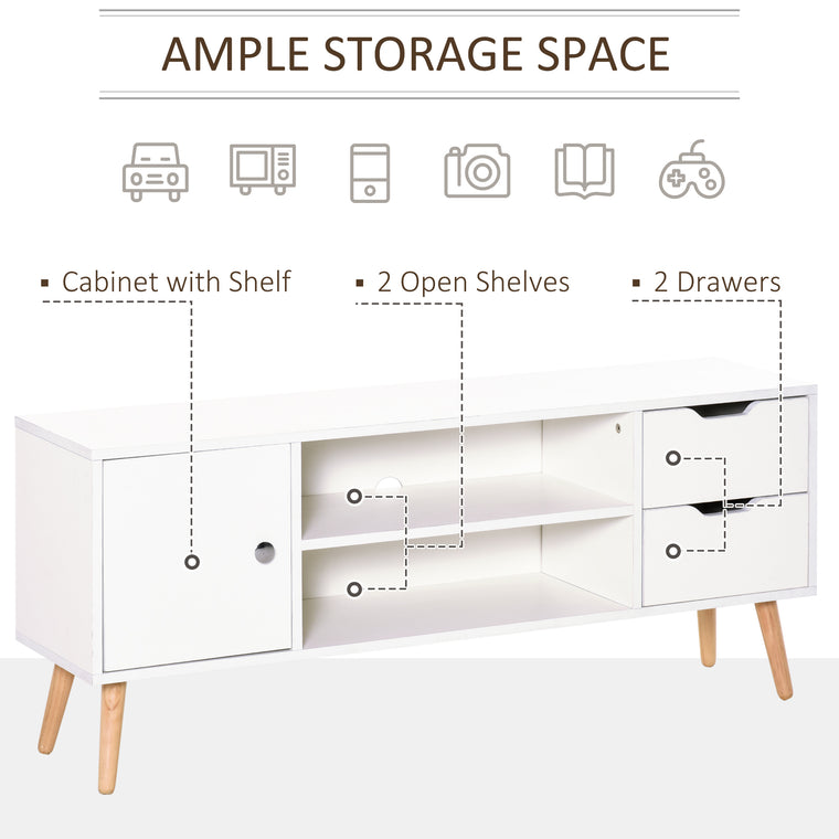 TV Stand for TVs up to 50" with Drawers - White