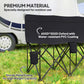 6 Seat Folding Camping Chair with Cup Holder and Carrying Case for Camping, Picnic, Sports Events, Blue