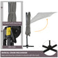 8' x 8' Square Patio Hanging Offset Umbrella with 360° Rotation, Aluminum Outdoor Cantilever Market Parasol, Light Grey